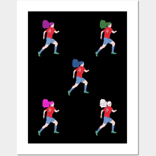 Running Soccer Player Football Posters and Art